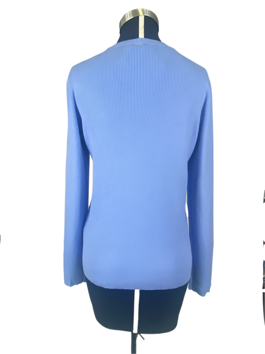 Blusa de punto azul - L