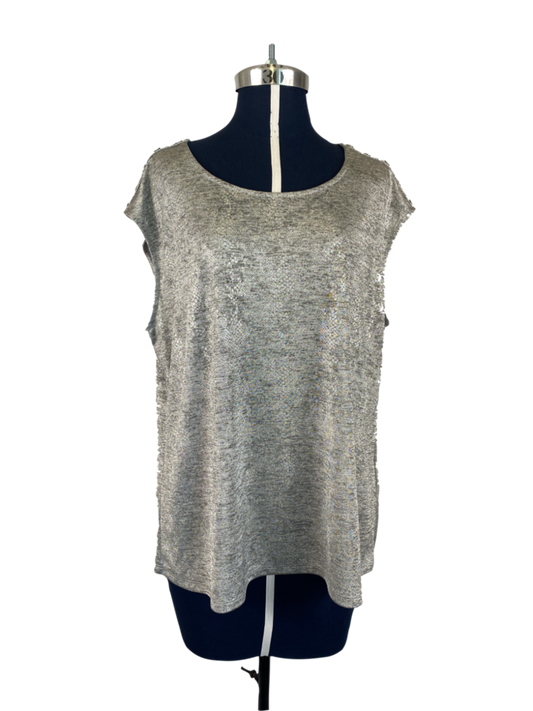 Blusa plateada - 1X